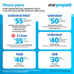 AT&T Propel 5G, 64GB, Silver, Prepaid Smartphone