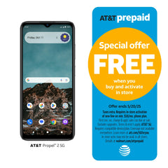 AT&T Propel 5G, 64GB, Silver, Prepaid Smartphone